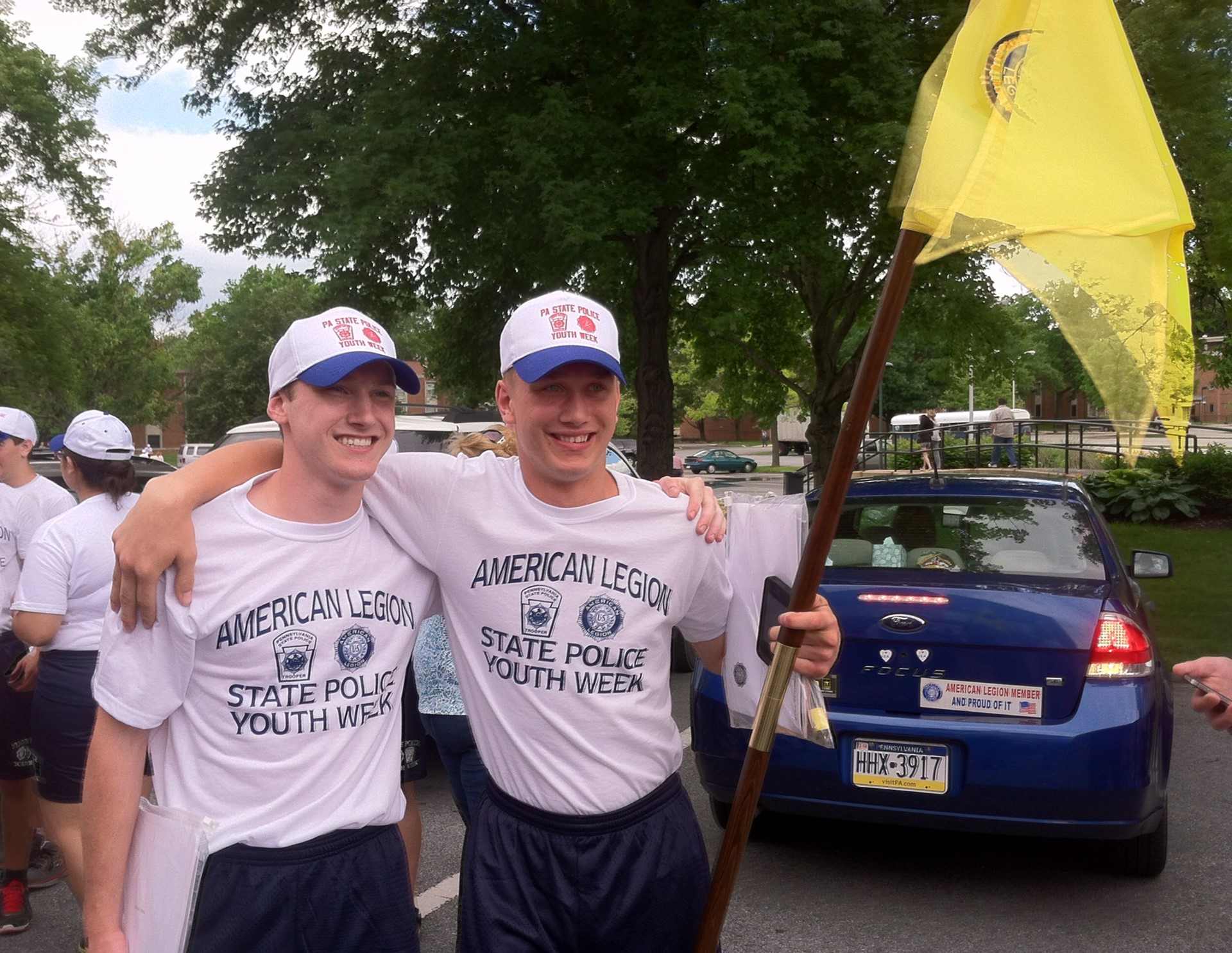 Garion and his best friend Josh at State Police Camp