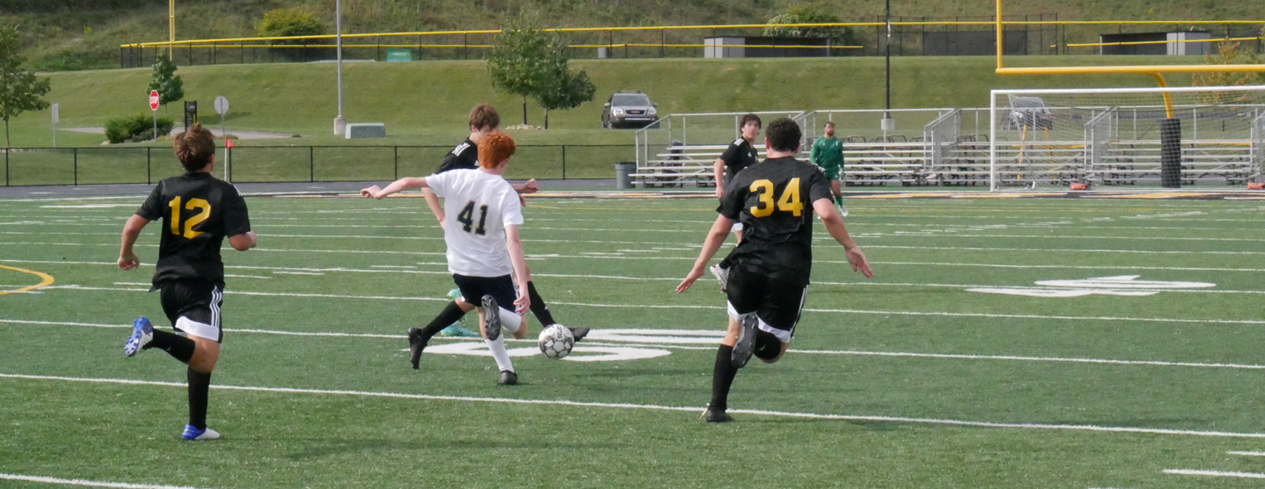 Soccer players in game