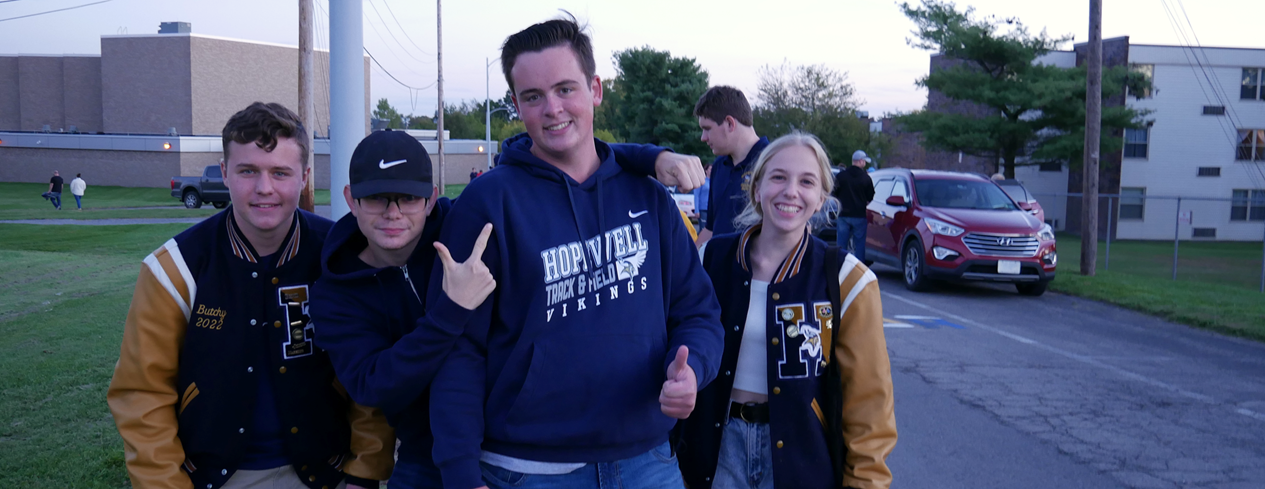 Students on sidewalk